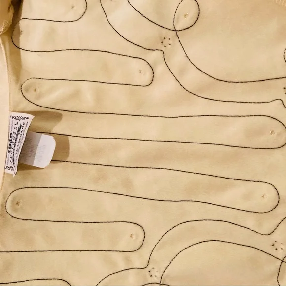 RANCH DIP Vintage 90s Pale Yellow Rodeo Style Zip-up Vest sz M/L - Picture 5 of 8